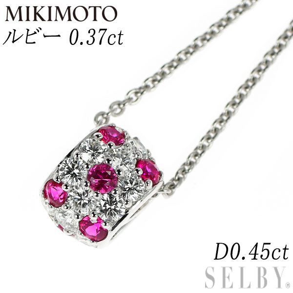 K18WGルビーダイヤネックレス