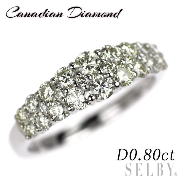 カナディアンダイヤ Pt950 ダイヤモンド リング 0.80ct