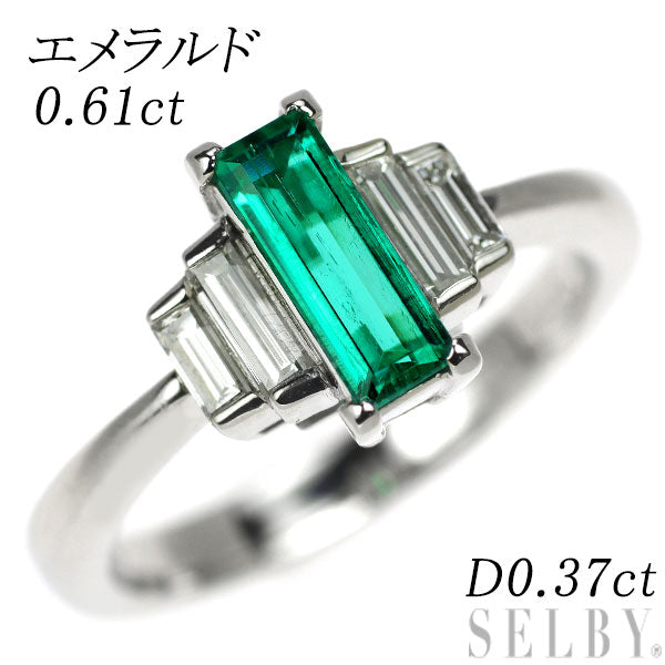 【Mjfabluxe様】エメラルドダイヤモンドリング1.00/0.06ctPT マダガスカル産エメラルド オーバルシェイプダイヤモンドリング