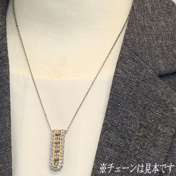 アンブローズ K18YG/Pt900 ダイヤモンド ペンダントトップ 0.65ct フィレンツェ彫
