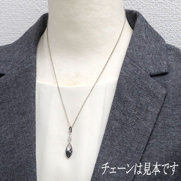 ブラックコーティング/ K18WG ブラック/カラーレス ダイヤモンド ペンダントトップ 0.50ct パヴェ