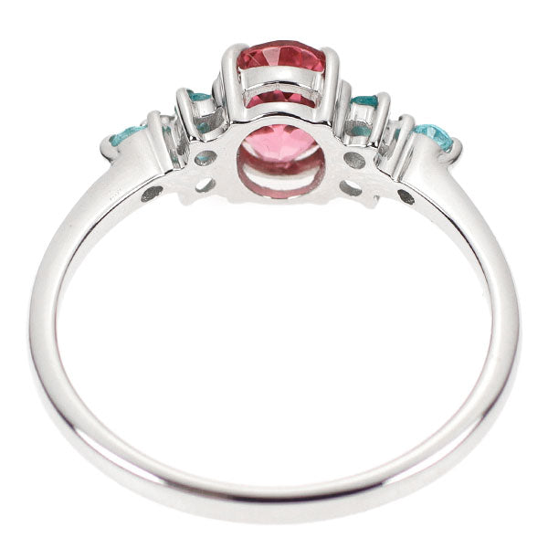 K18WG ピンクトルマリン パライバトルマリン ダイヤモンド リング