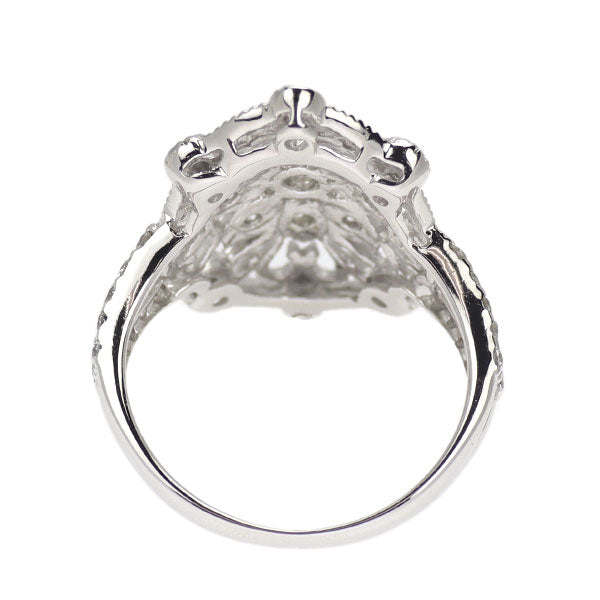 K18WG ダイヤモンド リング 0.50ct アンティークレース