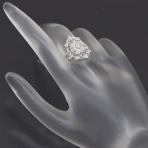 K18WG ダイヤモンド リング 0.50ct アンティークレース
