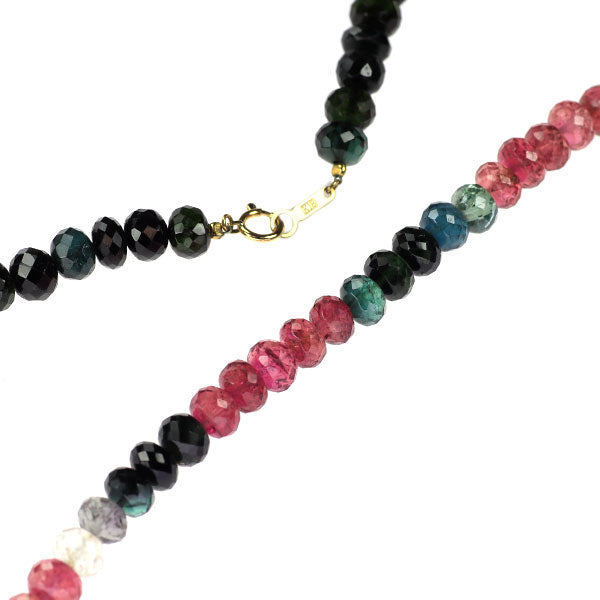 K18YG マルチカラートルマリン ネックレス 135.00ct