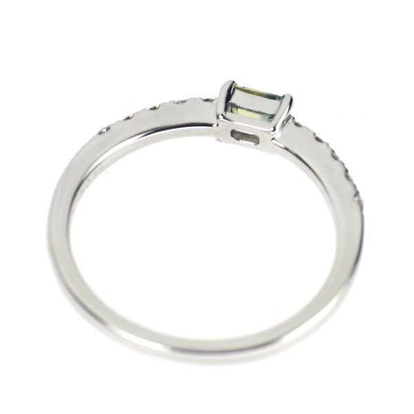 Pt900 バイカラー サファイア ダイヤモンド リング 0.18ct D0.11ct