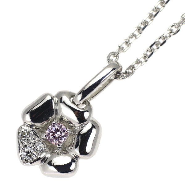 ポーラ 希少 Pt900 天然ピンクダイヤモンド ペンダントネックレス 0.059ct FLPP SI2 D0.05ct フラワー
