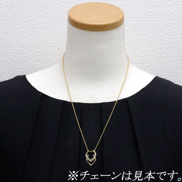 K18YG/WG ダイヤモンド ペンダントトップ 0.24ct