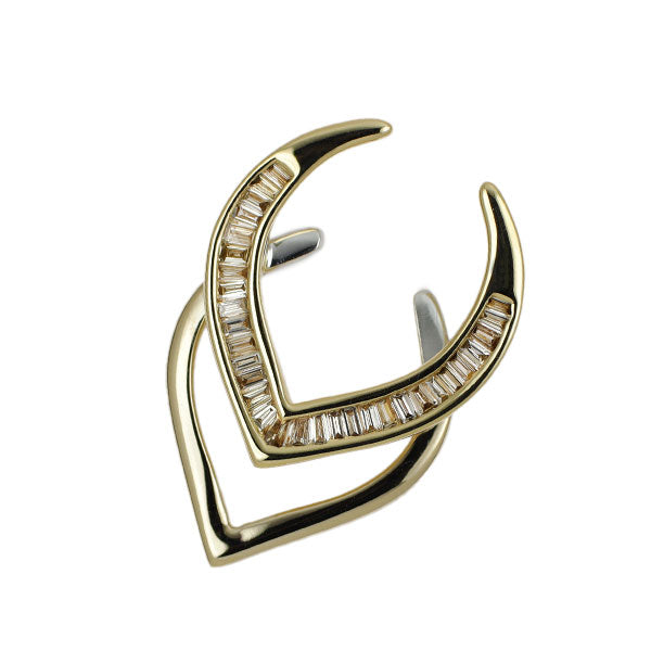 K18YG/WG ダイヤモンド ペンダントトップ 0.24ct