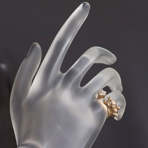 ポンテヴェキオ K18PG ダイヤモンド リング 0.23ct うさぎ アニマル  ピンキー