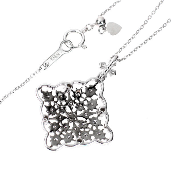 ブラックコーティング/K18WG ダイヤモンド ペンダントネックレス 0.35ct アンティークレース