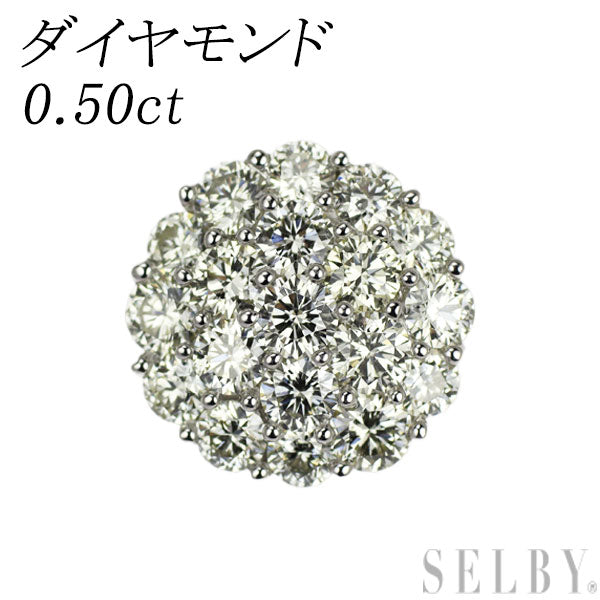 K18WG ダイヤモンド ペンダントトップ 0.50ct