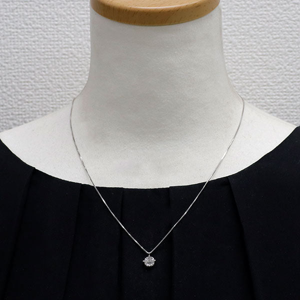 K18WG ダイヤモンド ペンダントネックレス 0.63ct
