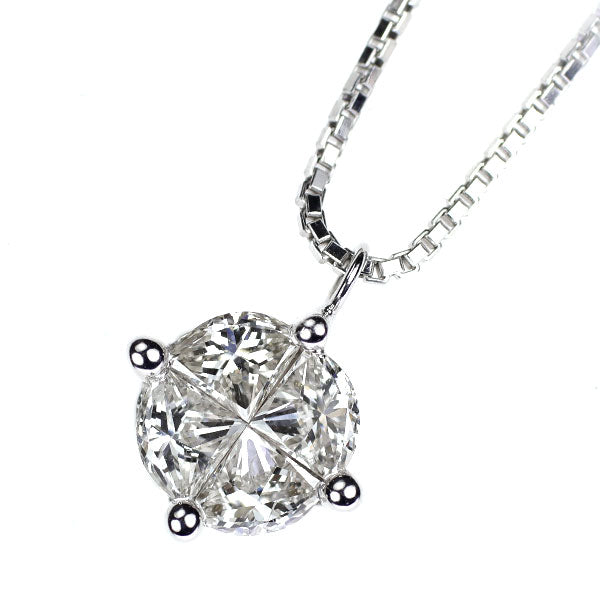 K18WG ダイヤモンド ペンダントネックレス 0.63ct