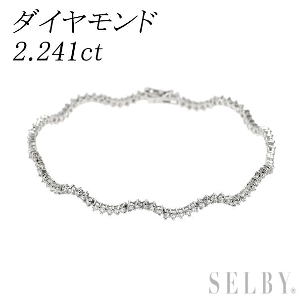K18WG ダイヤモンド ブレスレット 2.241ct