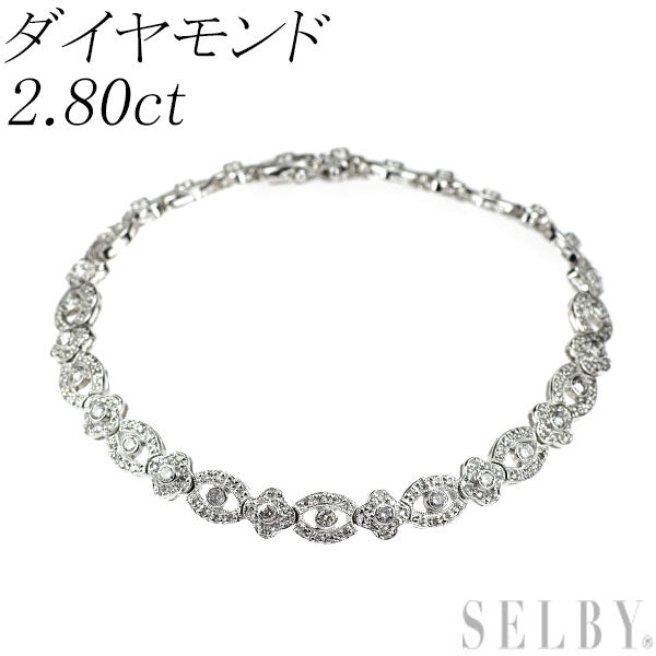 K18 WG ダイヤブレスレット 煙草です K18WG ダイヤモンド ブレスレット