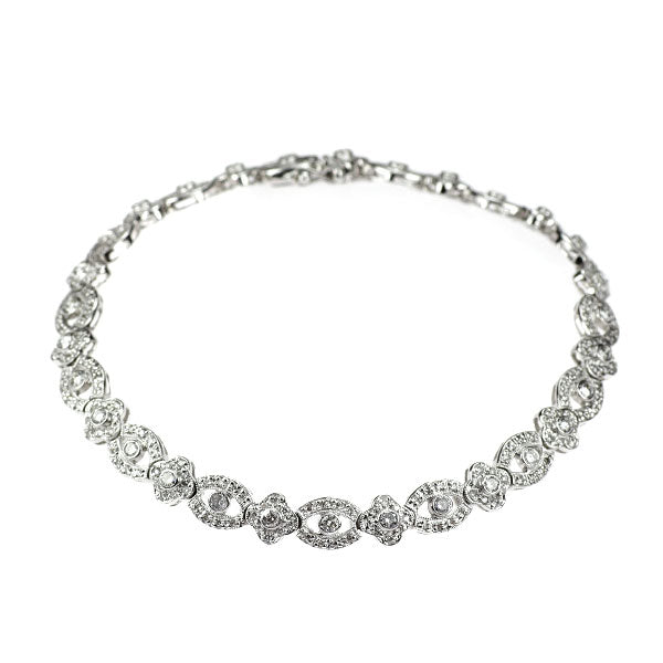 K18WG ダイヤモンド ブレスレット 2.80ct アンティークレース