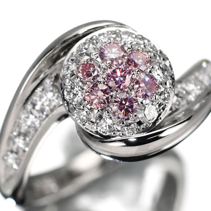 天然ピンクダイヤ0.48ct パヴェリング　Pt900 プラチナリング　指輪 天然ピンクダイヤ0.48ct パヴェリング Pt900 プラチナリング 指輪 天然
