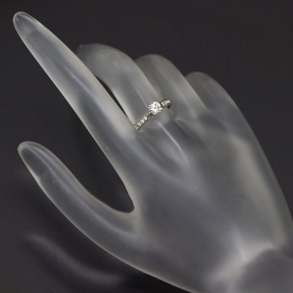 Pt900 天然ピンキッシュオレンジダイヤモンド リング 0.283ct LPO SI1 D0.10ct