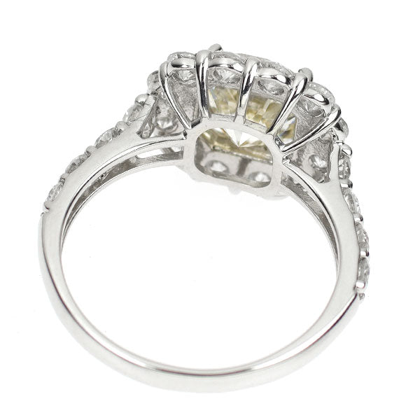 Pt950 ダイヤモンド リング 2.138ct D1.38ct