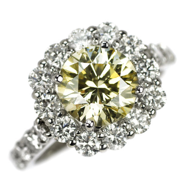 Pt950 ダイヤモンド リング 2.138ct D1.38ct