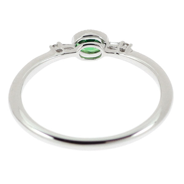 K18WG グロッシュラーライトガーネット ダイヤモンド リング 0.15ct D0.02ct