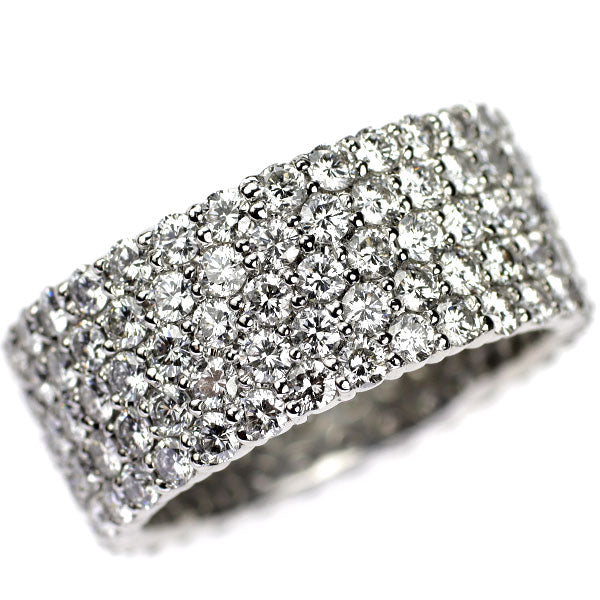 Pt900 ダイヤモンド リング 5.24ct パヴェ フルエタニティ