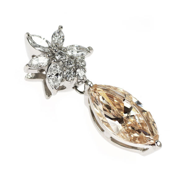 Pt900 マーキス ダイヤモンド ペンダントトップ 3.080ct D0.67ct
