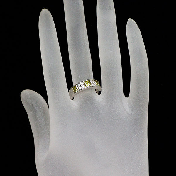 Pt900 カナリーイエロートルマリン ダイヤモンド リング 1.01ct D0.29ct