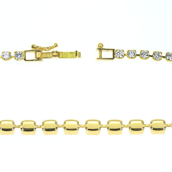 K18YG ダイヤモンド ネックレス 5.248ct  テニス