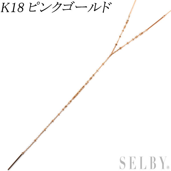 K18PG デザイン ネックレス Y字