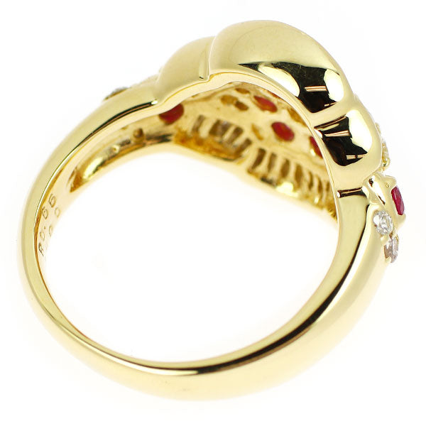 K18YG ルビー ダイヤモンド リング 0.65ct D0.80ct