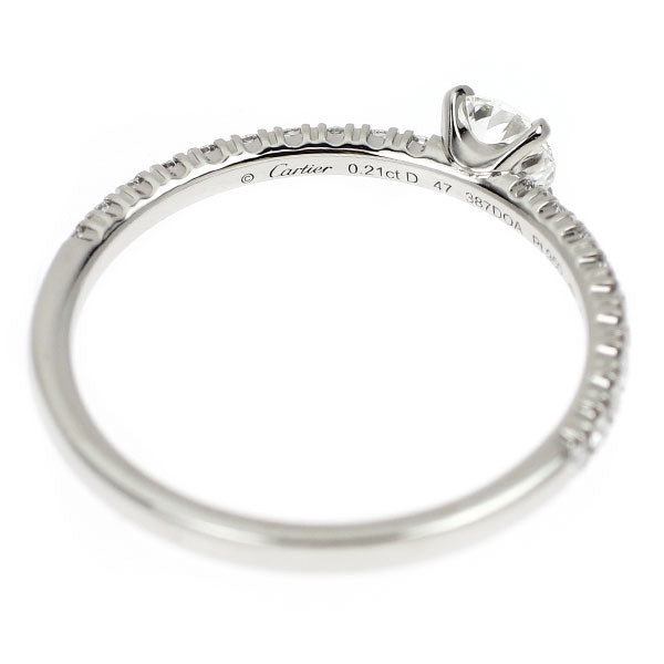 カルティエ Pt950 ダイヤモンド リング 0.21ct F VS1 3EX 47号