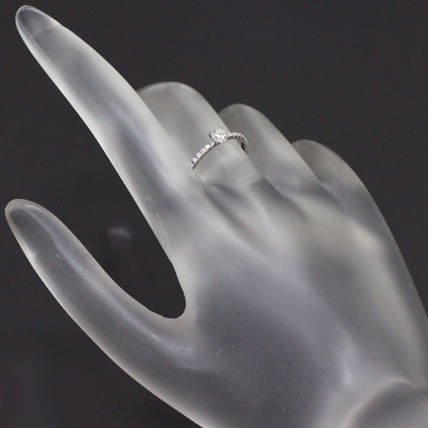 カルティエ Pt950 ダイヤモンド リング 0.21ct F VS1 3EX 47号
