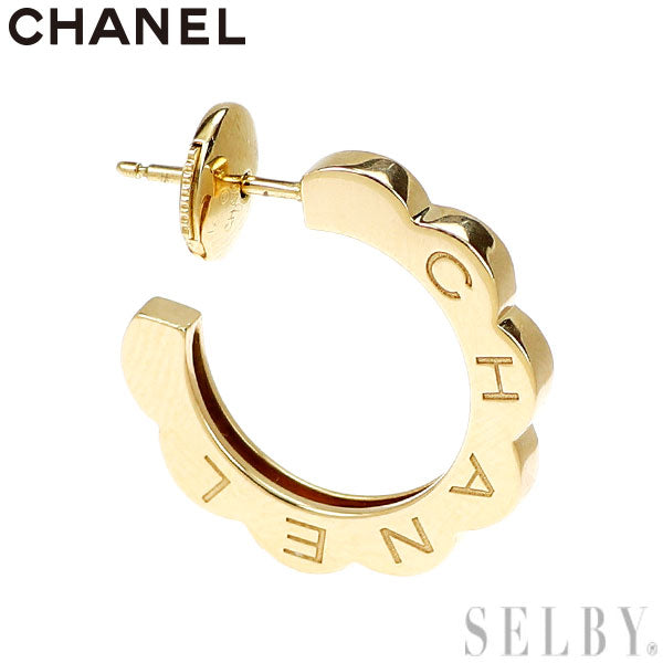 シャネル　カメリア　ピアス(片耳) シャネル K18YG ピアス プロフィールドカメリア 片方のみ — セルビー