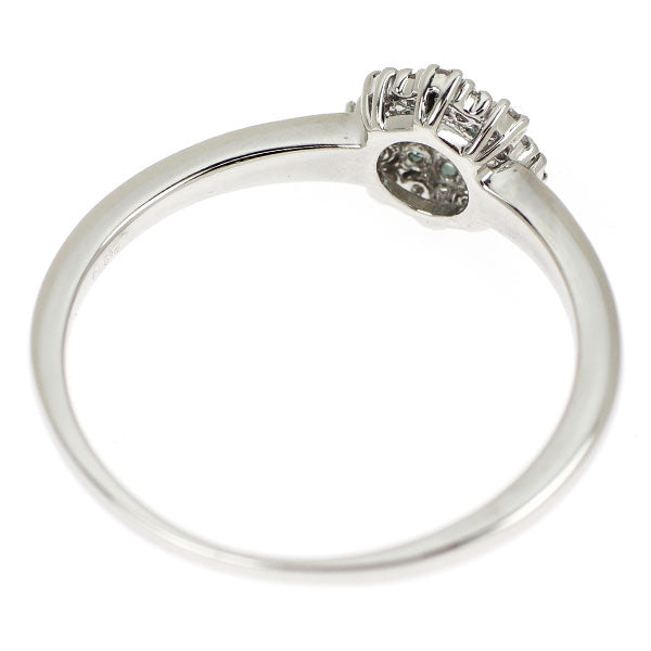 希少 Pt900 パライバ トルマリン ダイヤモンド リング 0.11ct D0.06ct フラワー