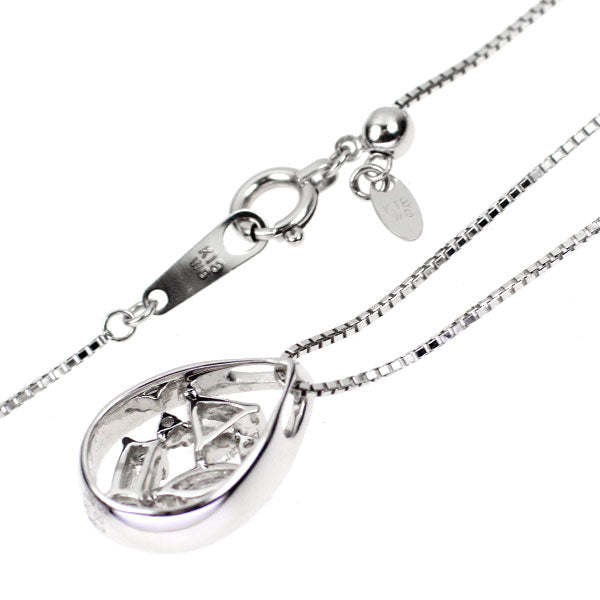 K18WG ダイヤモンド ペンダントネックレス 0.38ct D0.037ct