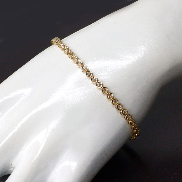 ダイヤモンド　ダイヤ1.00ct テニスブレスレット　K18 ダイヤモンドテニスブレスレット K18イエローゴールド