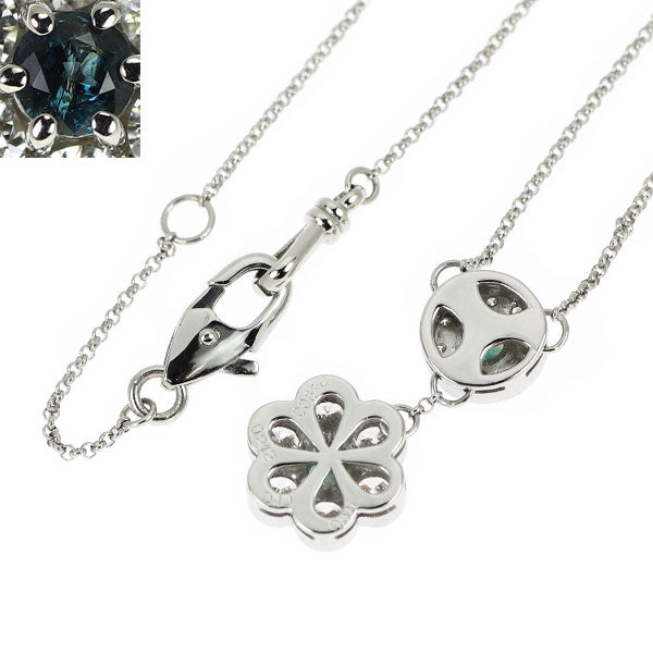 希少 Pt アレキサンドライト ダイヤモンド ペンダントネックレス 0.242ct D0.601ct フラワー