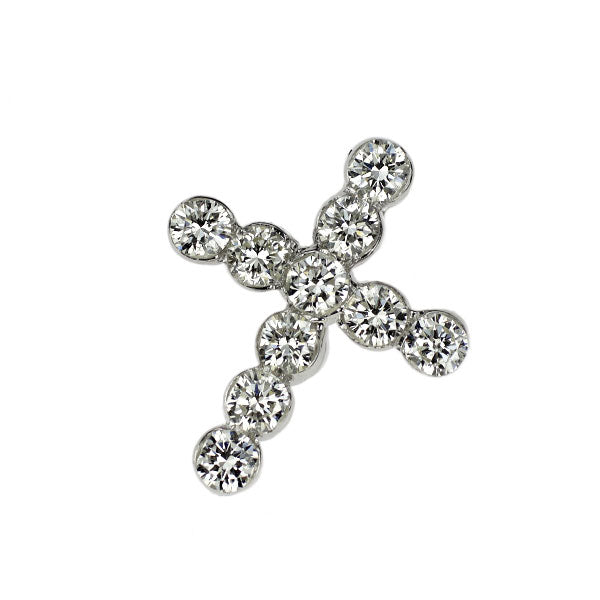 K18WG ダイヤモンド ペンダントトップ 0.50ct クロス