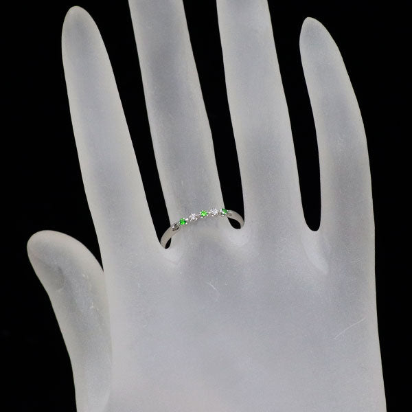 希少 Pt950 デマントイドガーネット ダイヤモンド リング 0.05ct D0.03ct