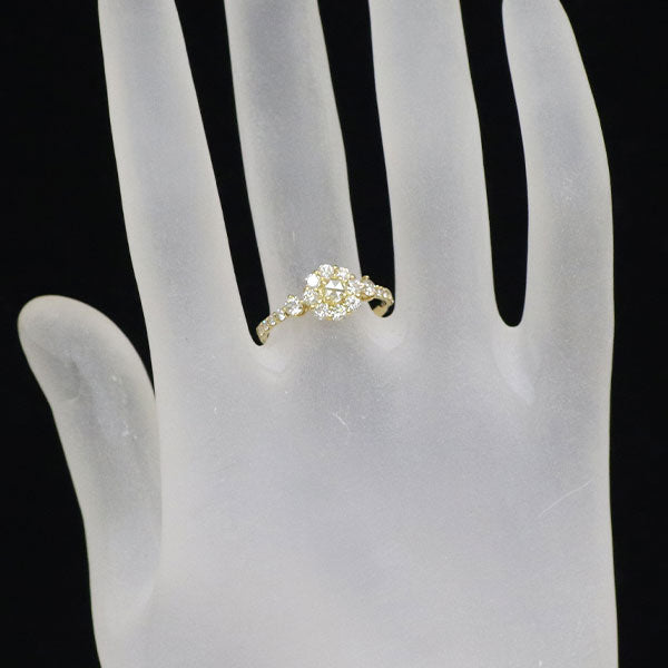 K18YG ローズカット ダイヤモンド リング 0.14ct D0.60ct