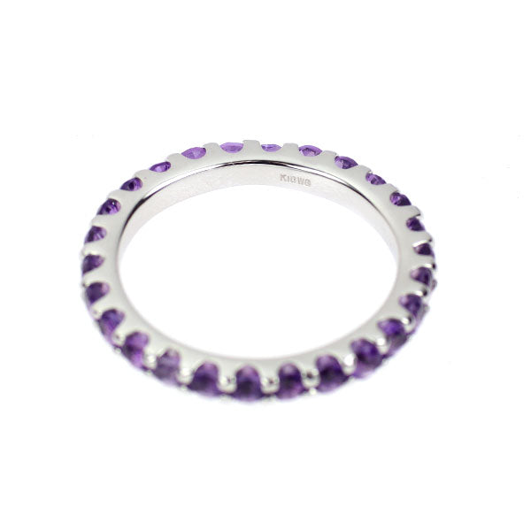 K18WG アメジスト リング フルエタニティ