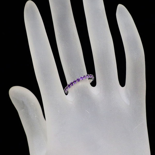 K18WG アメジスト リング フルエタニティ