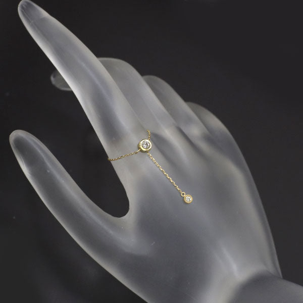 K18YG ダイヤモンド チェーンリング 0.13ct
