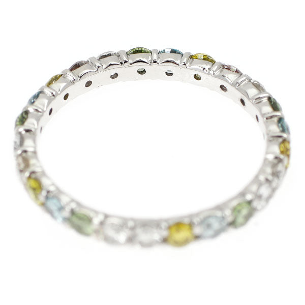 K18WG カラーレス/トリートカラー ダイヤモンド リング 1.282ct フル  