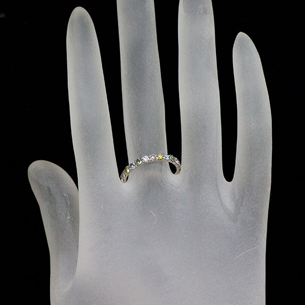 K18WG カラーレス/トリートカラー ダイヤモンド リング 1.282ct フル  