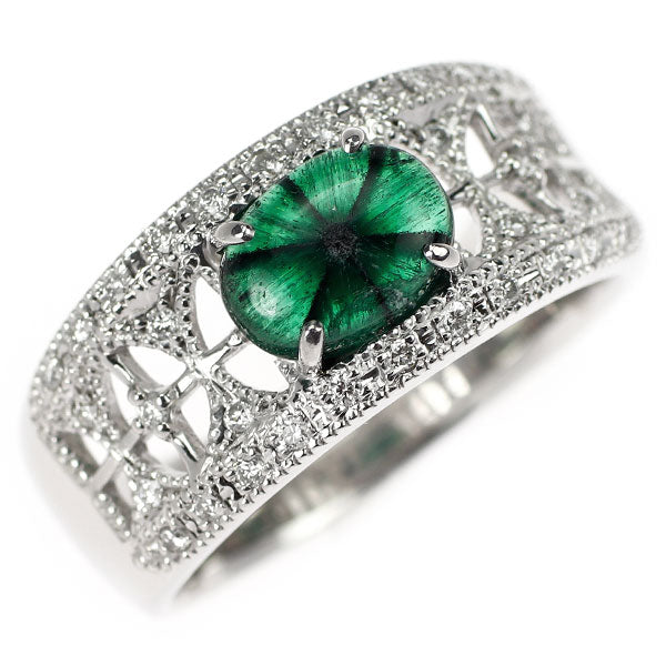 美品❗️D0.23CT❣️GSTV✨k181粒エメラルドカットダイヤリング 希少 K18WG トラピッチェ エメラルド ダイヤモンド リング 1.23ct D0