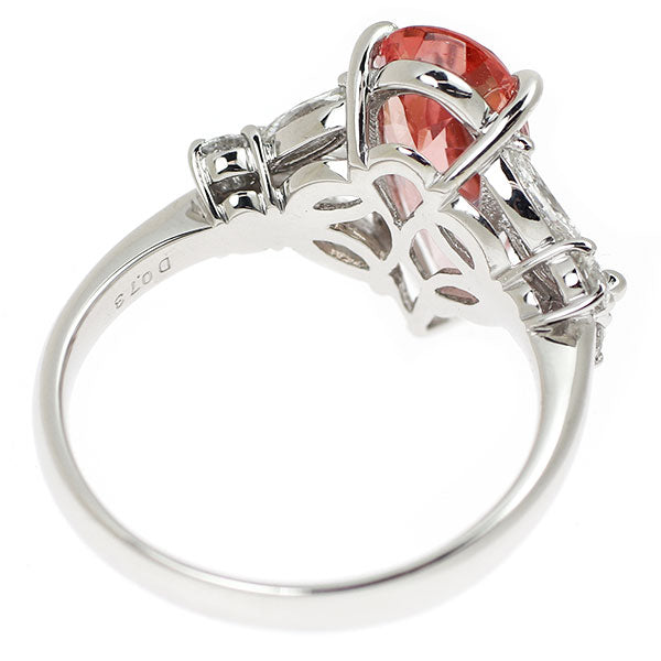 Pt900 インペリアルトパーズ ダイヤモンド リング 2.78ct D0.73ct
