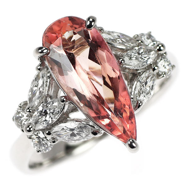 Pt900 インペリアルトパーズ ダイヤモンド リング 2.78ct D0.73ct